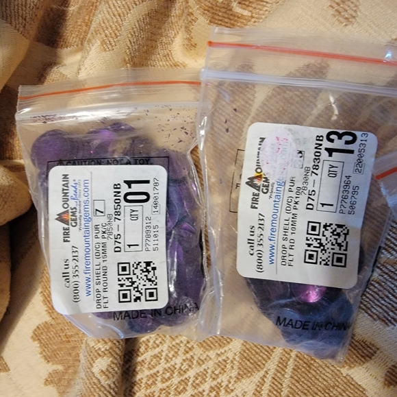 Flat Drop Shell Beads 10mm &15mm Crafting / Sewing - Picture 10 of 12